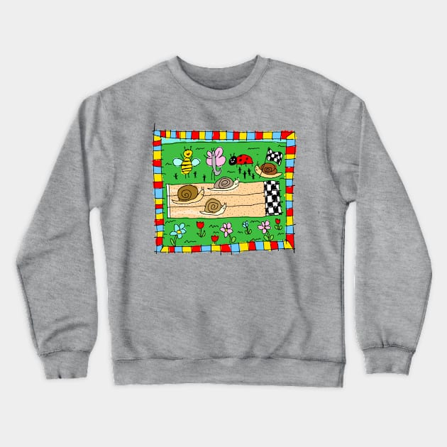 Snail Race Crewneck Sweatshirt by notono